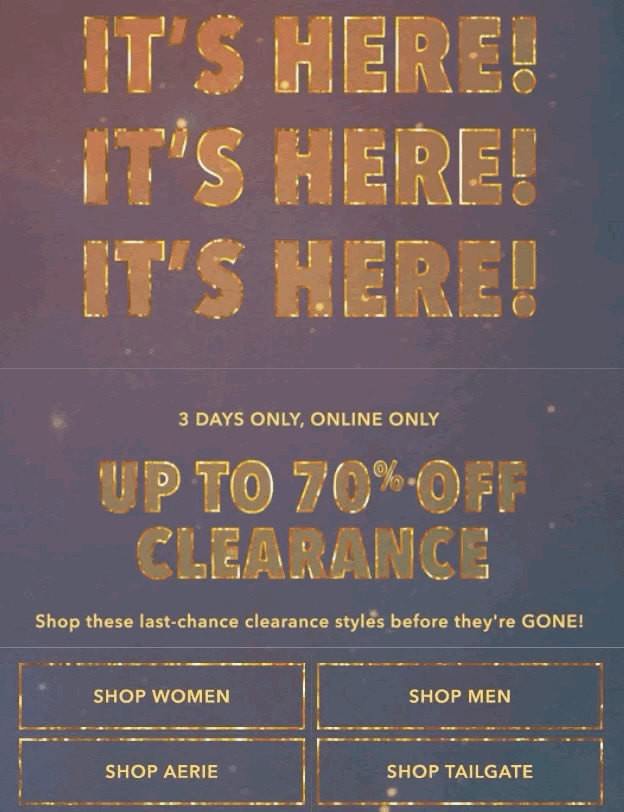 online sales deals by American Eagle