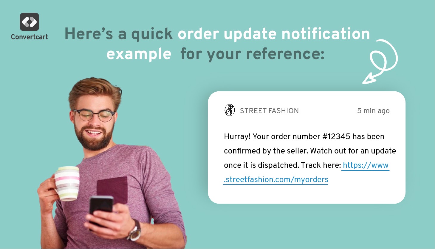 Order update notification example