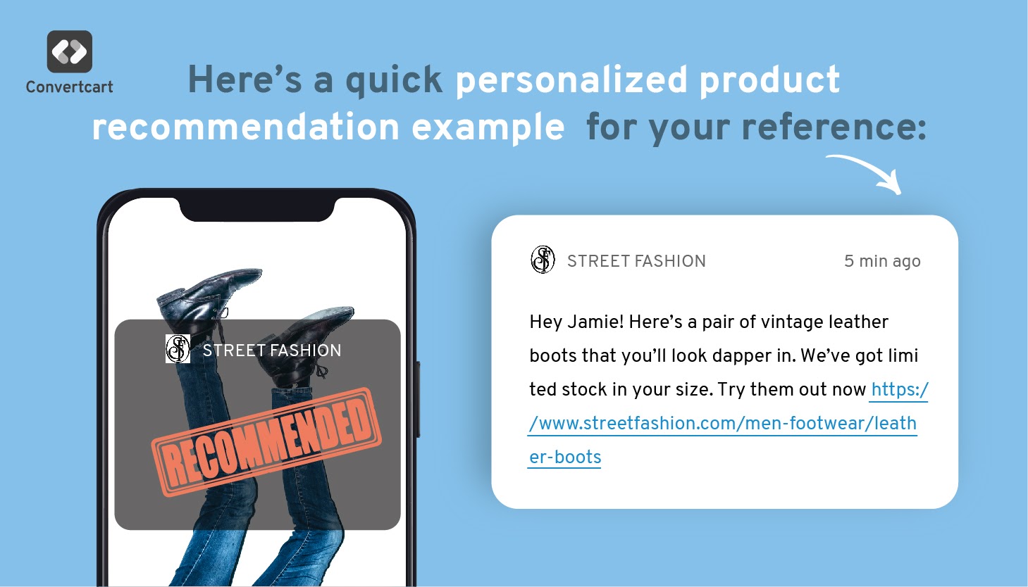 Personalized product recommendation example