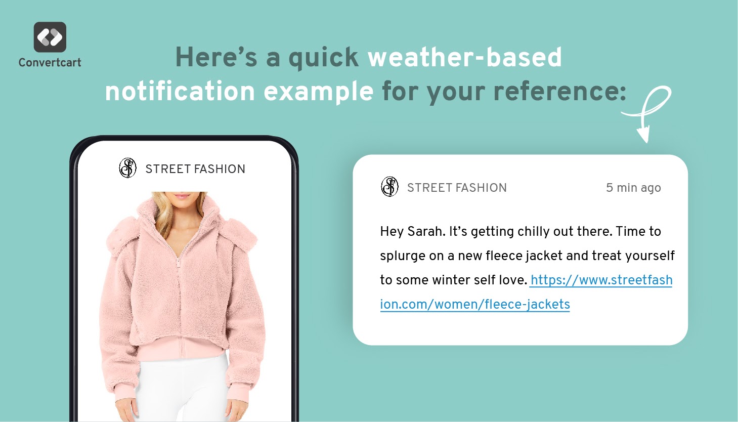 Weather-based notification example