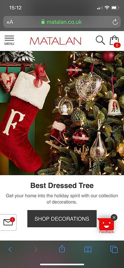 Example of mobile Christmas campaign