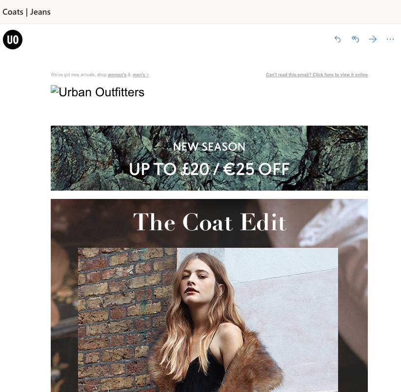 Example of segmentation in Christmas campaign