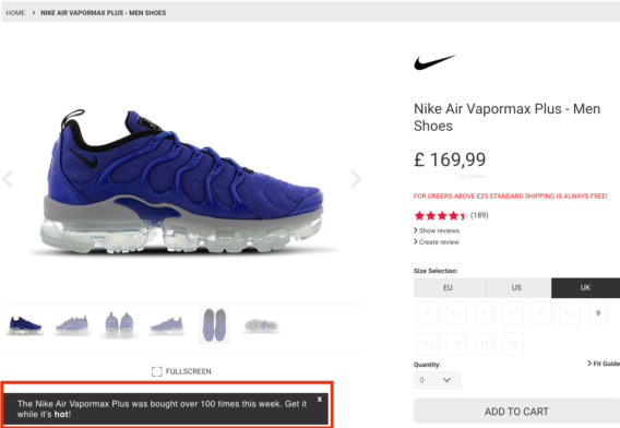 Nike's smart notification