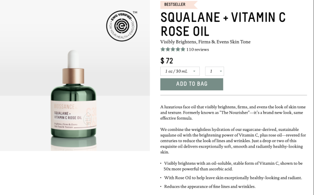 Example of keyword-rich product description