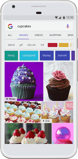 Example of recipe markup in visual search