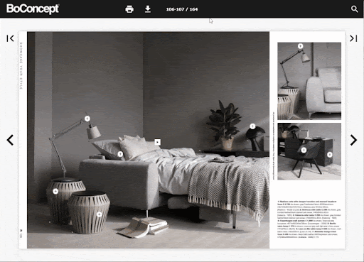 Example of video catalog