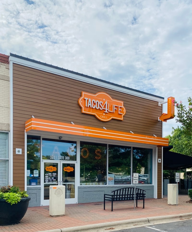 Charlotte arboretum, North Carolina Tacos 4 Life Restaurant