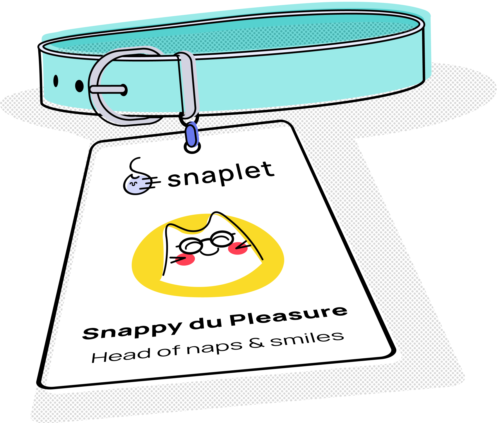 Snaplet mascot Snappy playing with a ball