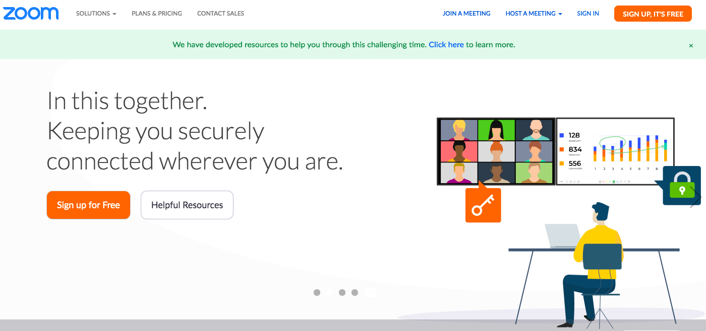 Video conferencing and chat tools Zoom