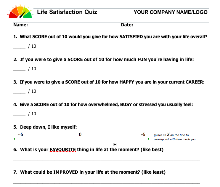 Quizzes are excellent health