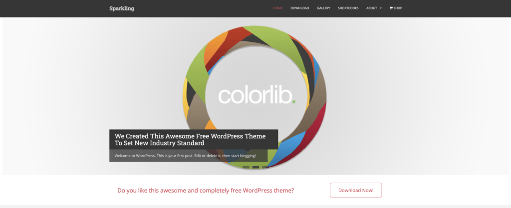 sparkling theme wordpress