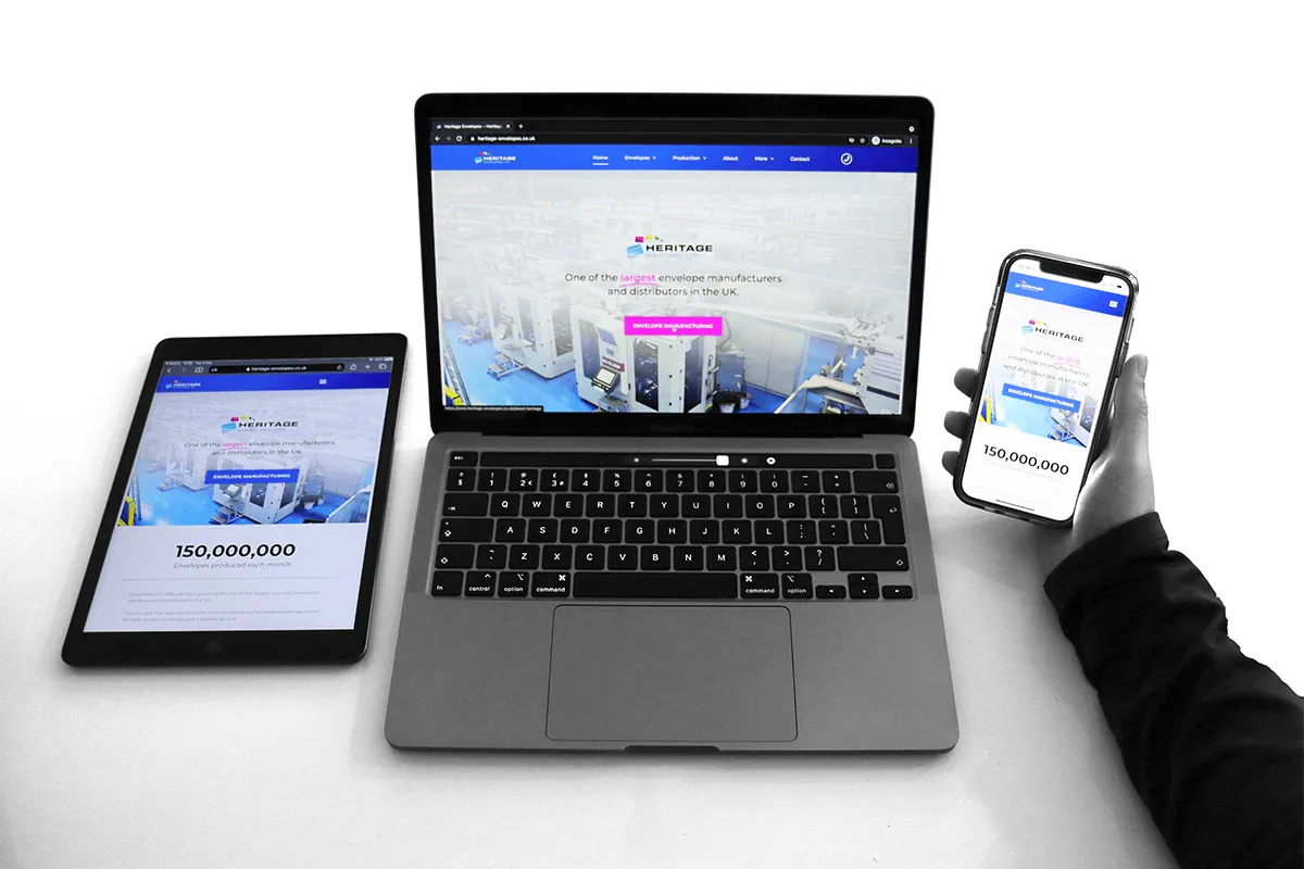 Showcasing our responsive web design on various devices.
