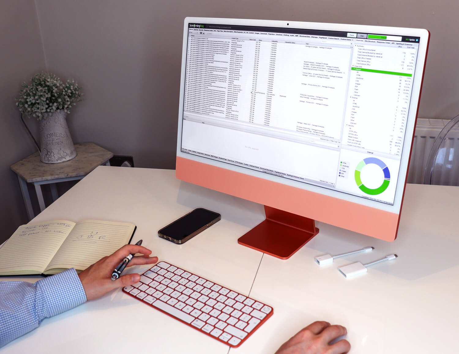 SEO agency Lancashire working on an Apple mac