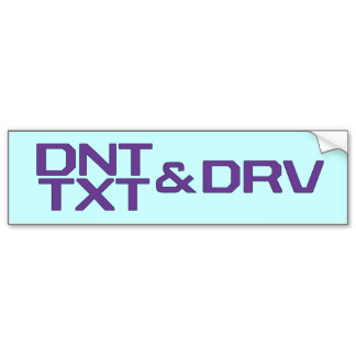 free-dnt_txt_drv_bumper_sticker-