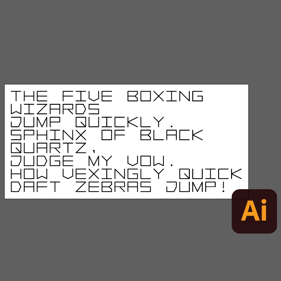 CNC font generator for Illustrator
