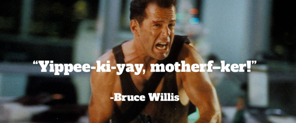 Bruce Willis in Die Hard. Alpha Slab One
