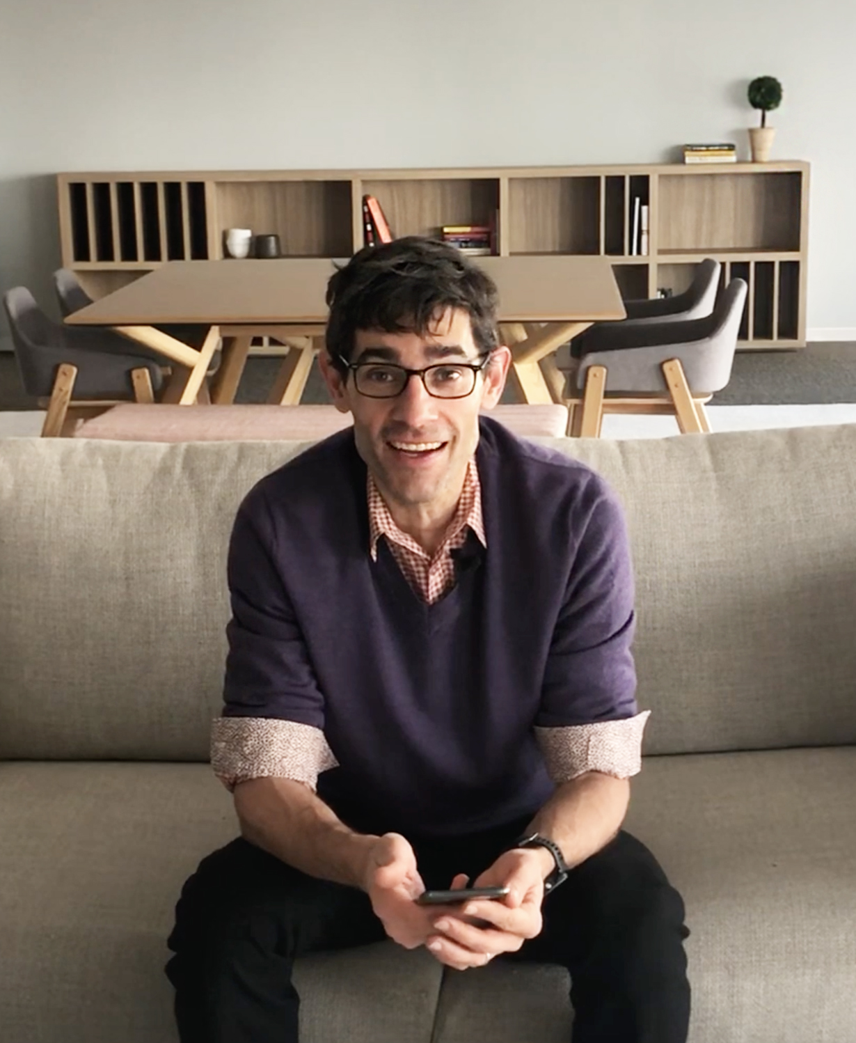 Nick Thompson Sitting on Couch