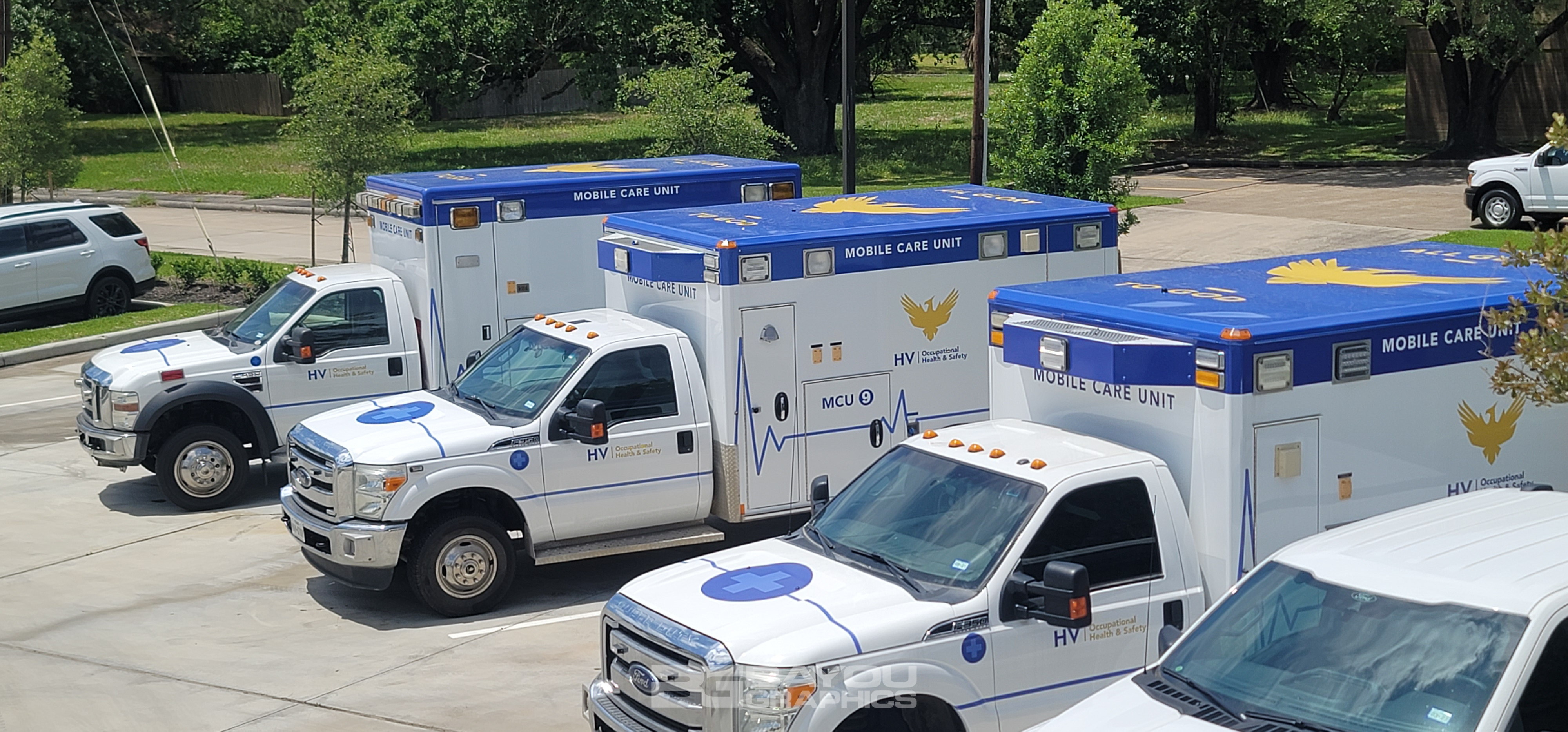 FLEET OF AMBULANCES