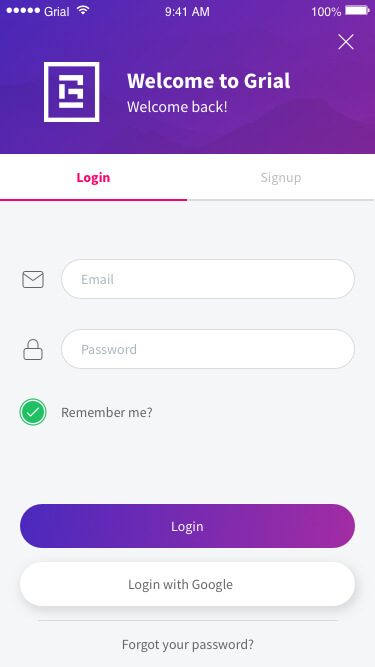 Tabbed Login Page Xamarin.Forms XAML