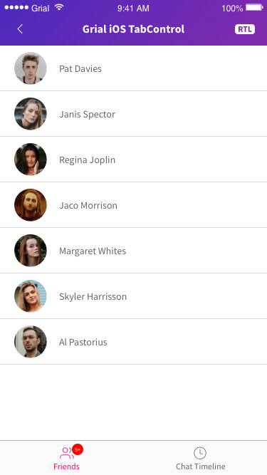 Grial iOS TabControl Page Xamarin.Forms XAML