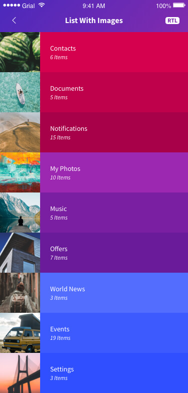 List With Images Page Xamarin.Forms XAML