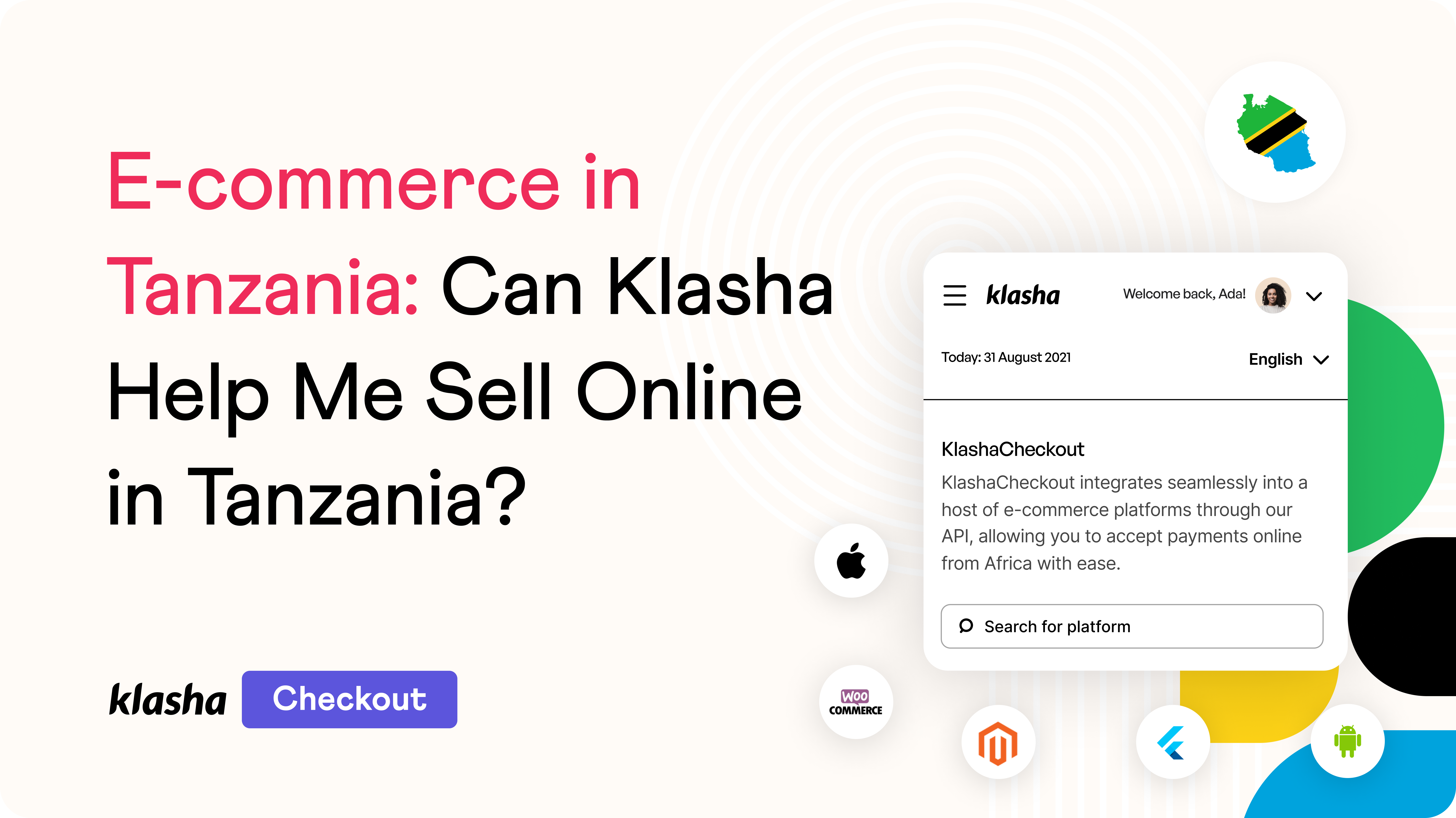 E-commerce in Tanzania: Can Klasha help me sell online in Tanzania?