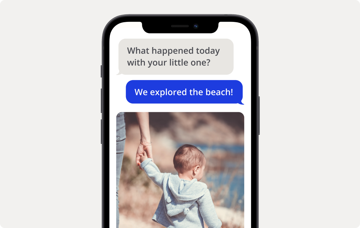 Prompt and text on an iphone