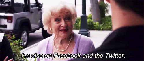 facebook twitter social media betty white internet GIF