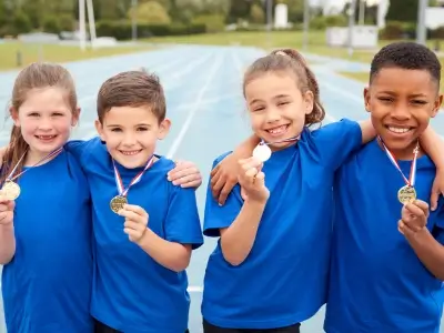Sports can help kids learn how to interact and make friends.