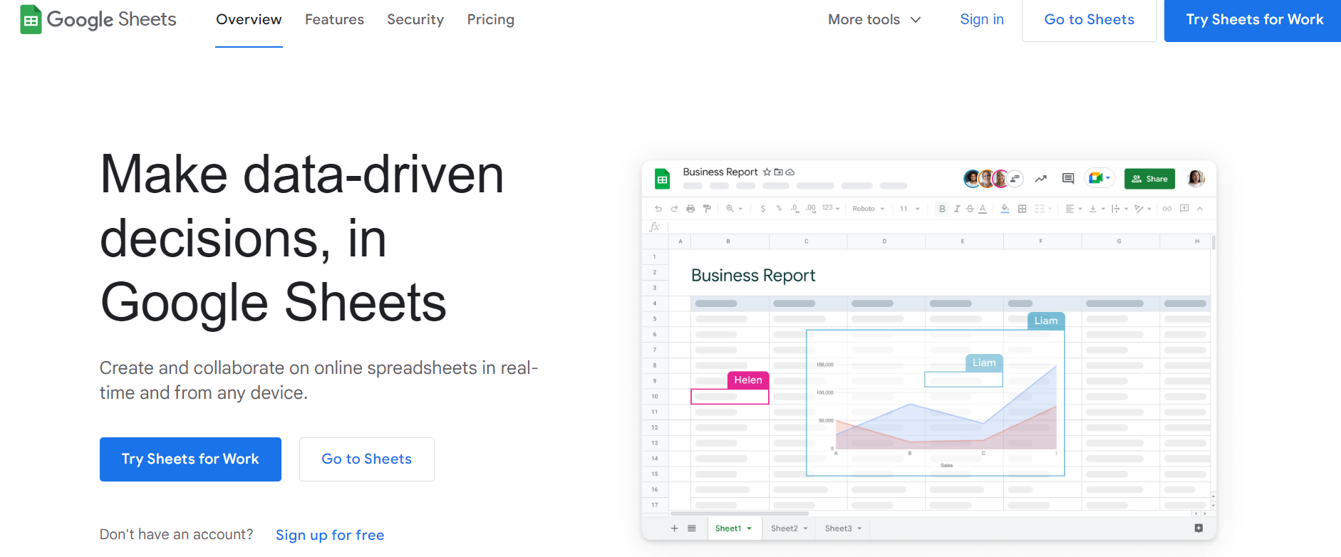 Google sheets.