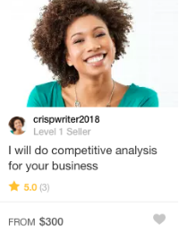 fiverr competitive analysis gig