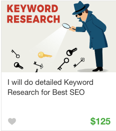keyword research gig on fiverr