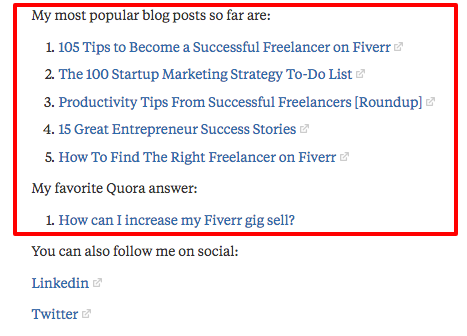 Quora internal links