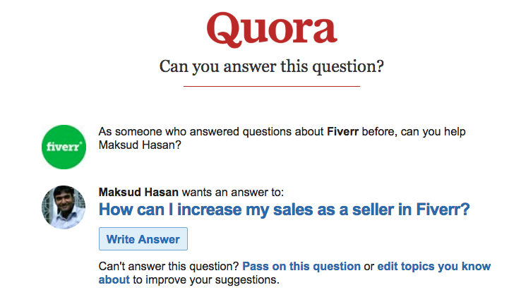 quora question suggestion