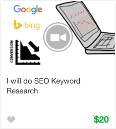 Fiverr keyword research Gig
