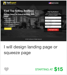 Fiverr Landing Page Design Gig