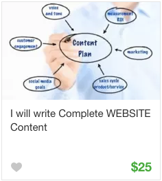 Website content copywriting gig service on Fiverr