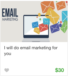 Email marketing Gig Service on Fiverr