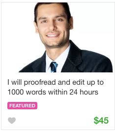 Proofreading Gig Service on Fiverr