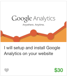 Google analytics Gig service on Fiverr