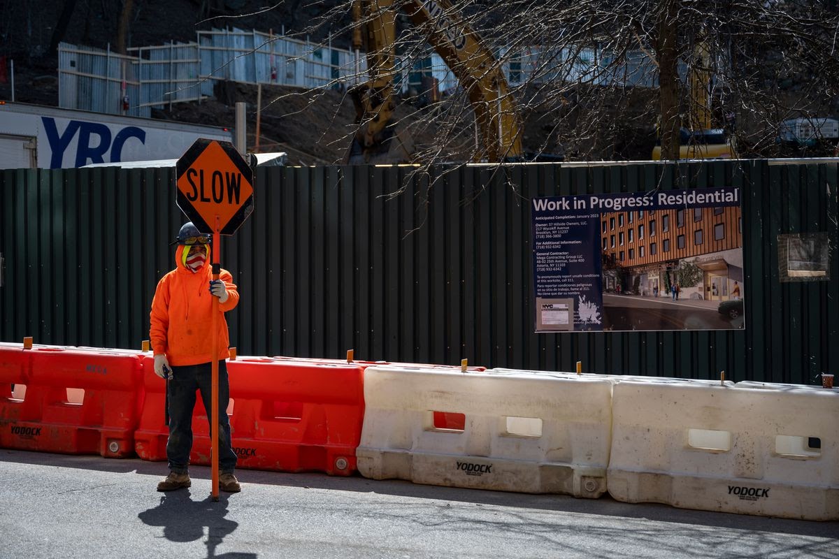 Construction is underway uptown on the new Rocky Mountain Baptist Church residential development on Hillside Avenue. March 19, 2021.