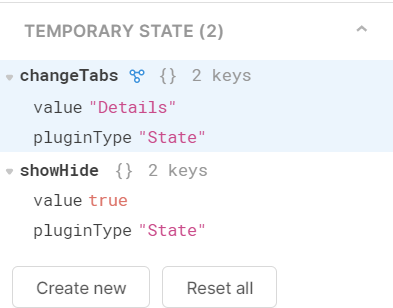 temporary states to change tabs 