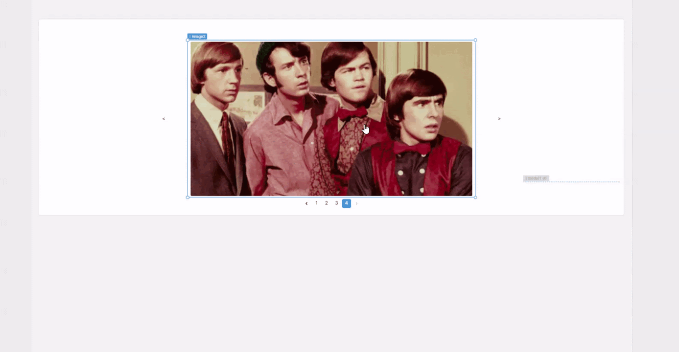 gif showing a modal open with expanded view of image from carousel