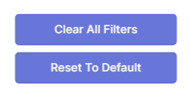 two buttons, one says 'clear all filters' and the other says 'reset to default'