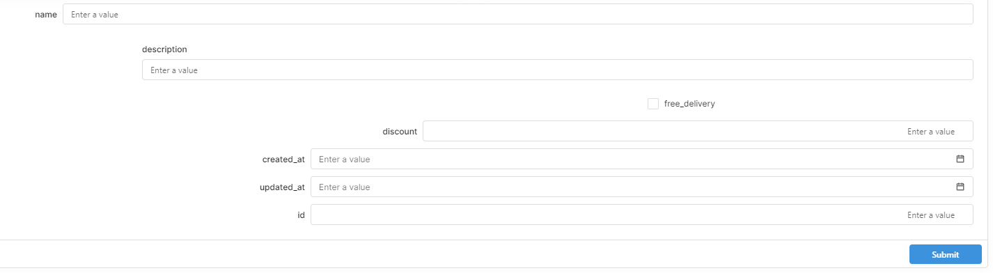 a form with several inputs of varying length and consistencies