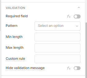 validation tools in retool