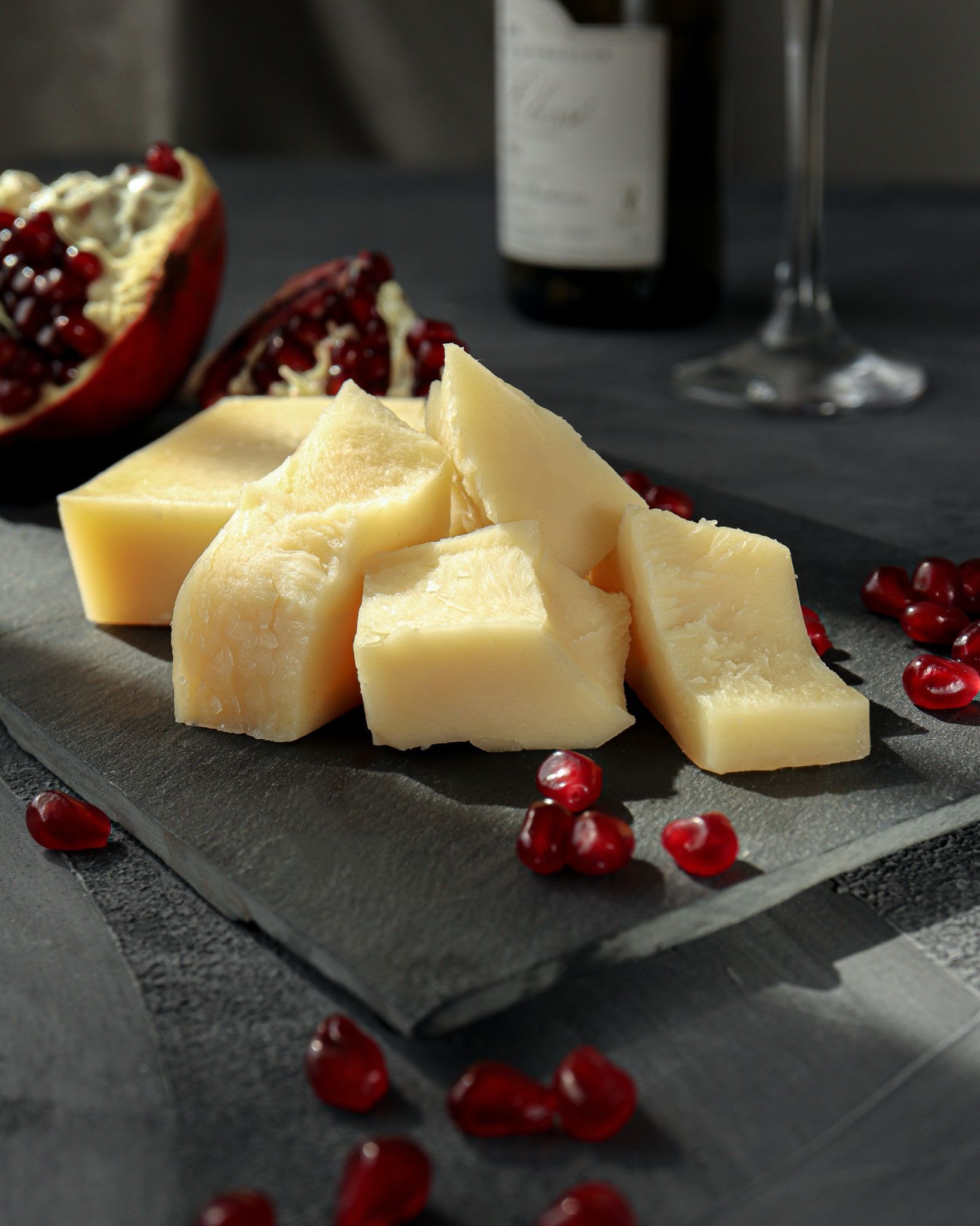 cheese and pomegranate