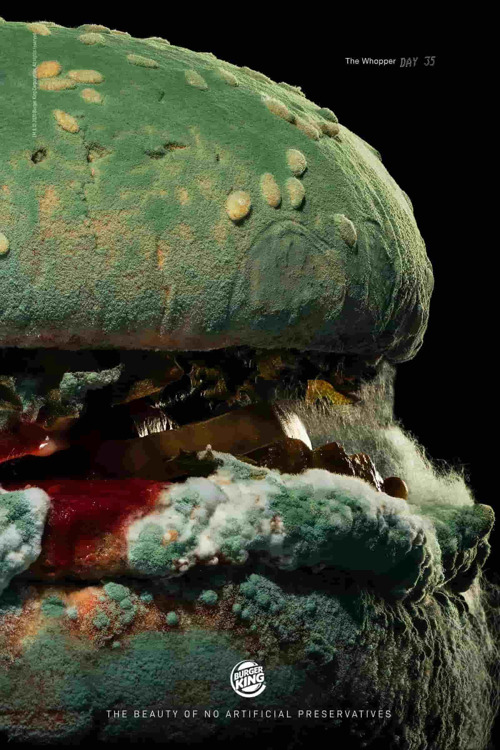 "Outdoor" Cannes Lions 2021-The Moldy Whopper Day 35-Burger King