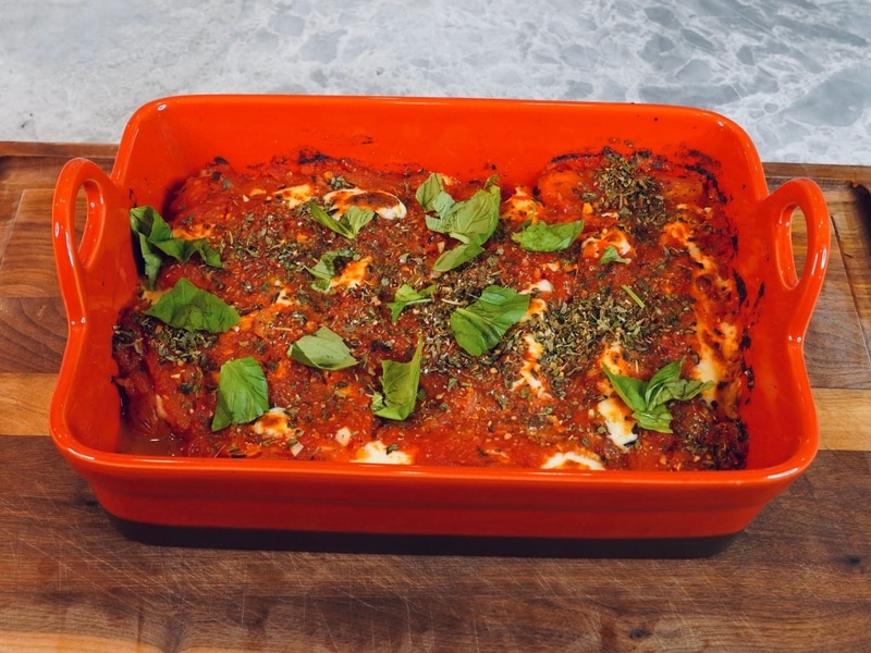 Cheese Stuffed Italian Sausage With Marinara Sauce (KETO)