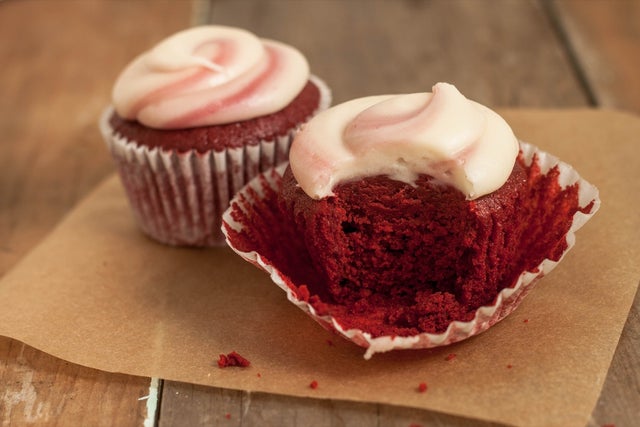 Devil's food cake cupcake.